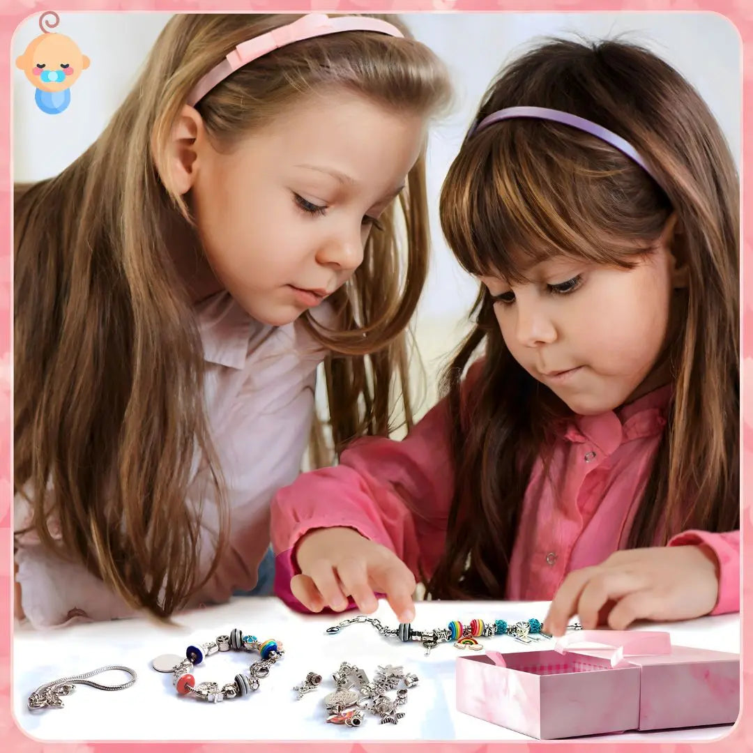 KidsCraft™ - Kit de fabrication de bijoux pour filles (1 Acheté = LE 2ÈME À -50%) - Bébé Précieux