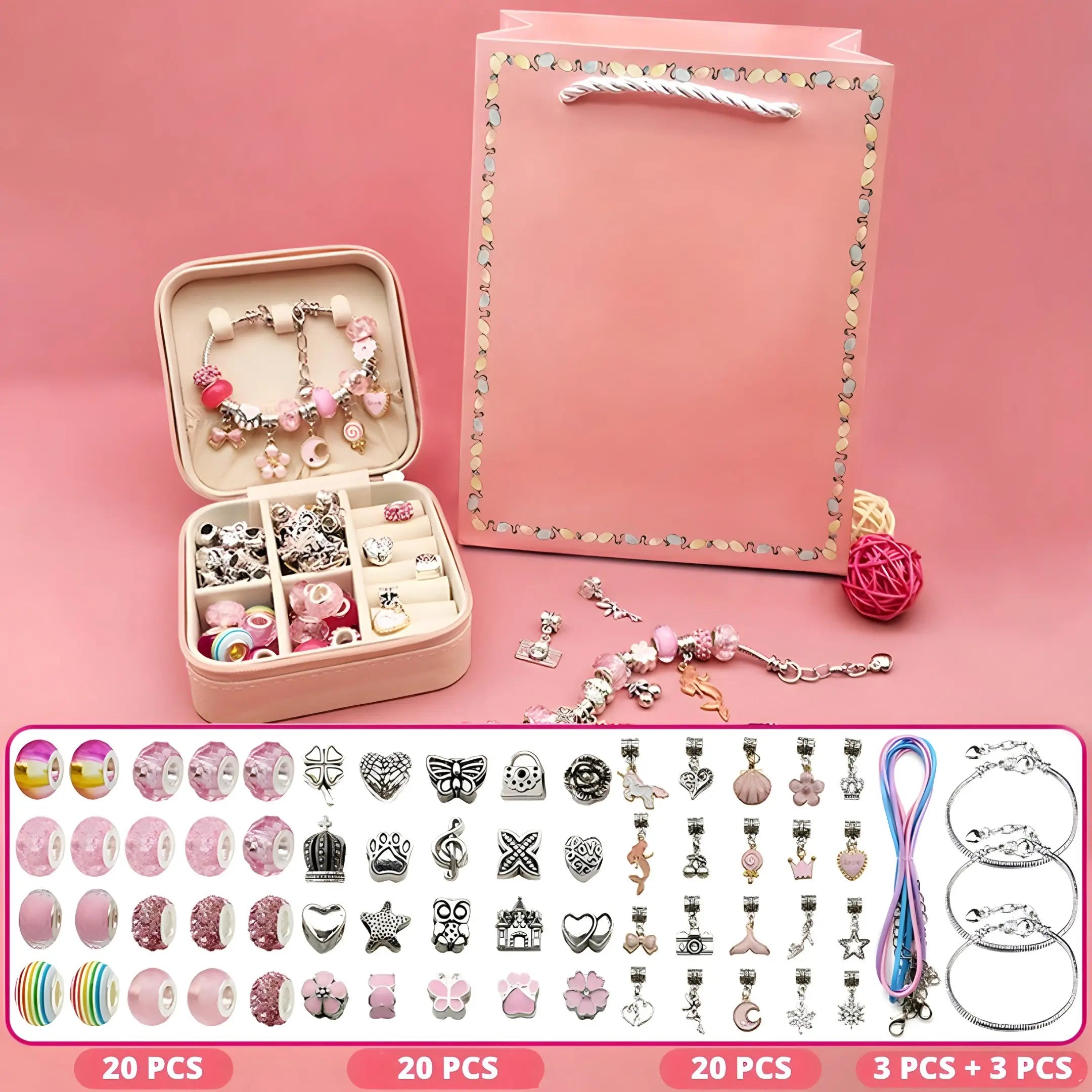 KidsCraft™ - Kit de fabrication de bijoux pour filles (1 Acheté = LE 2ÈME À -50%) - Bébé Précieux