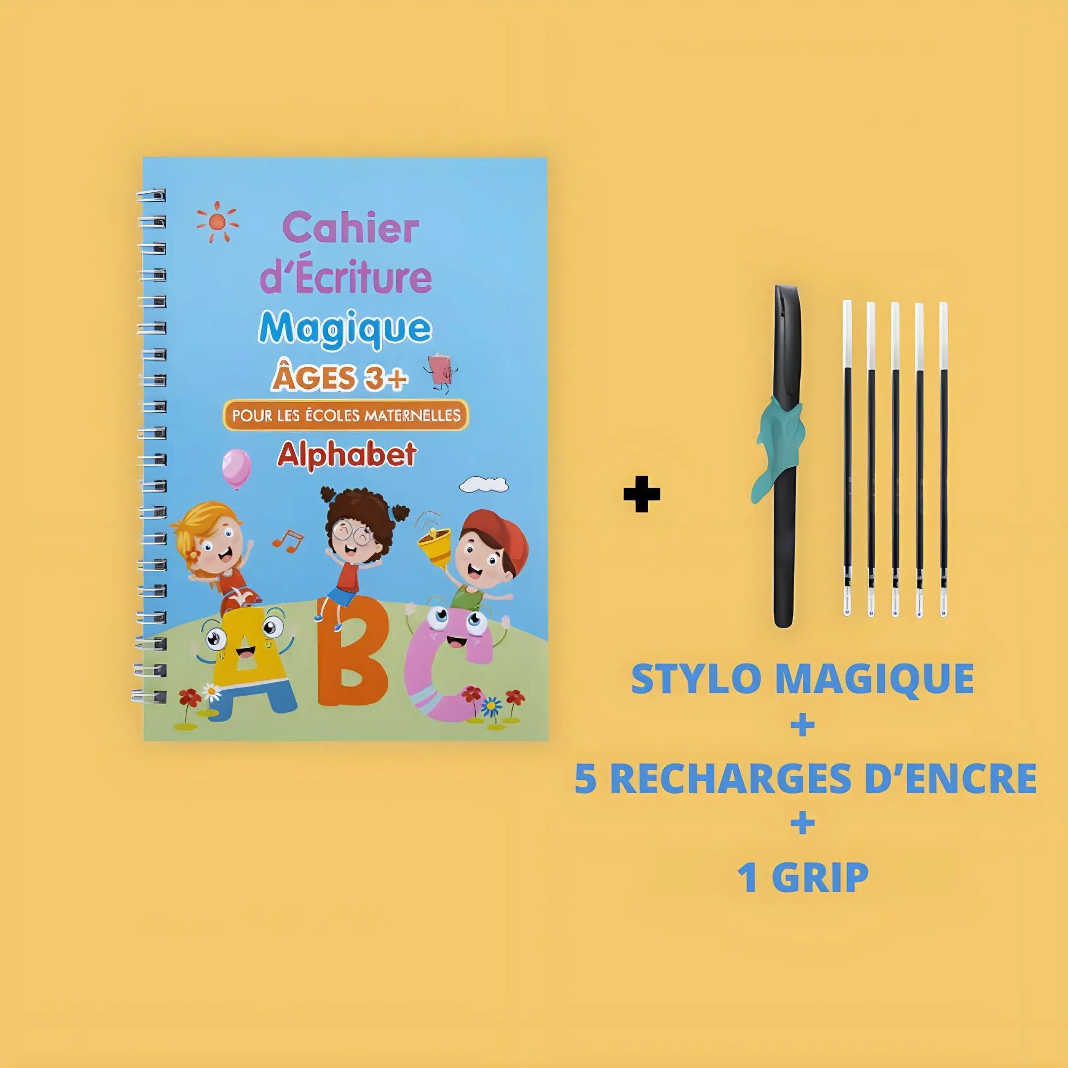MagicBook™ - Cahiers Réutilisables avec Rainures (+GRIP STYLO