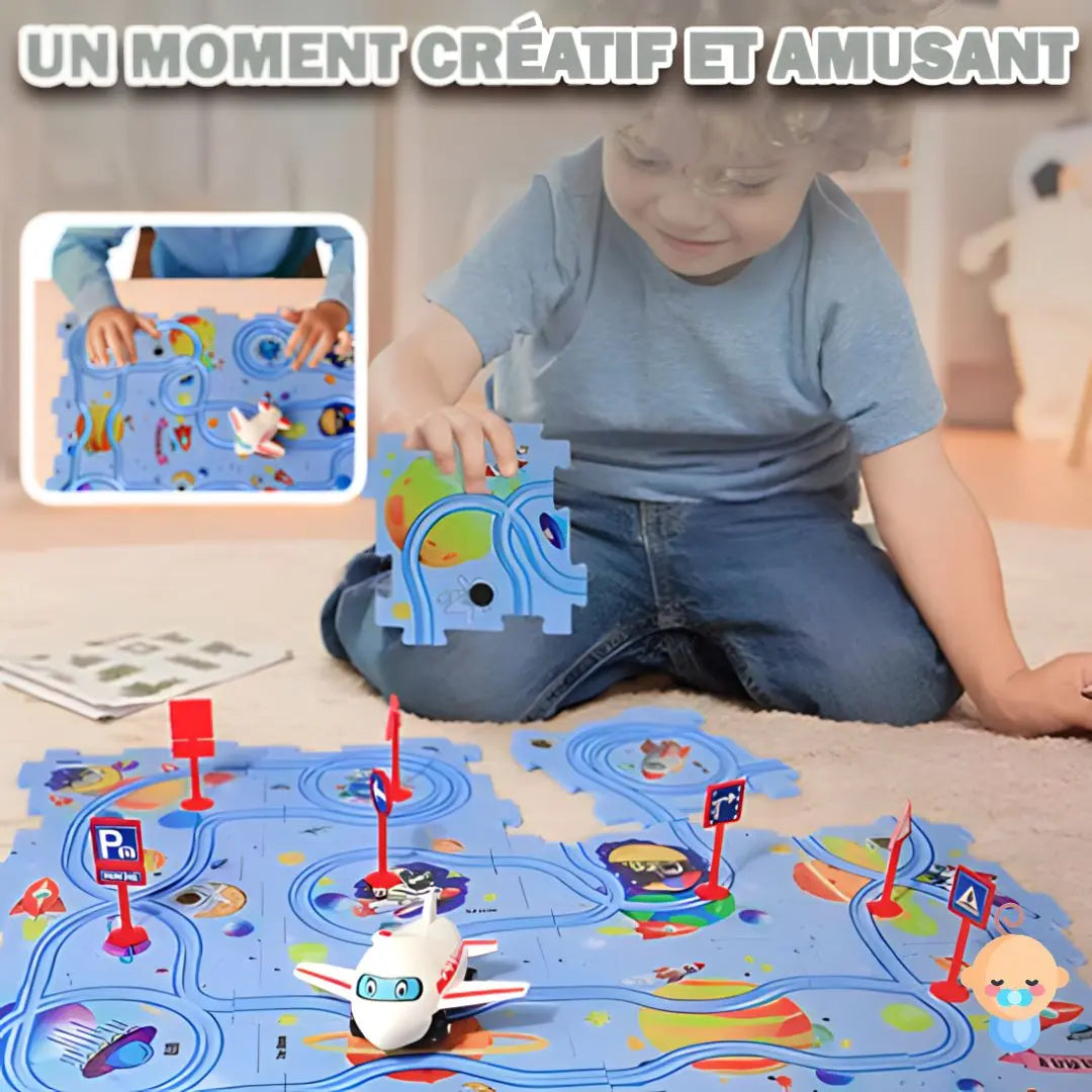 PuzzleRace™ - Puzzle piste de voiture pour enfants Bébé Précieux