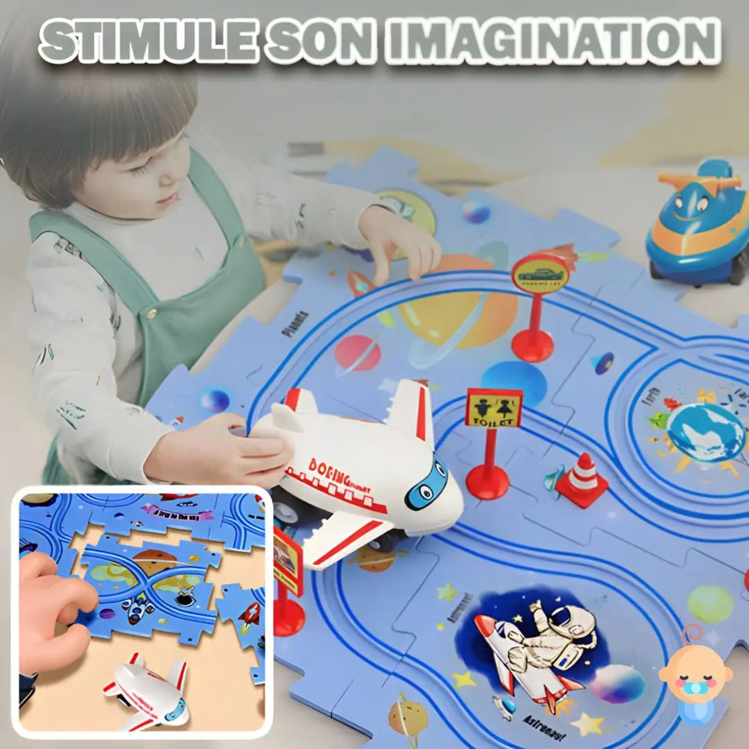 PuzzleRace™ - Puzzle piste de voiture pour enfants Bébé Précieux