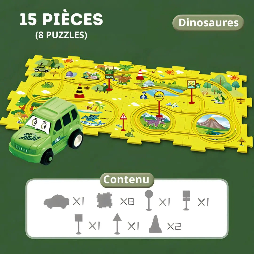 PuzzleRace™ - Puzzle piste de voiture pour enfants Bébé Précieux