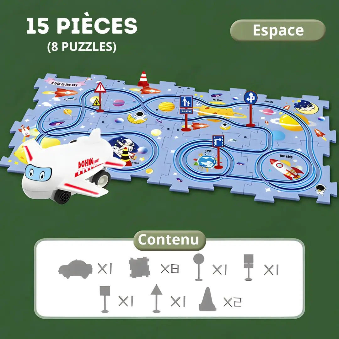 PuzzleRace™ - Puzzle piste de voiture pour enfants Bébé Précieux